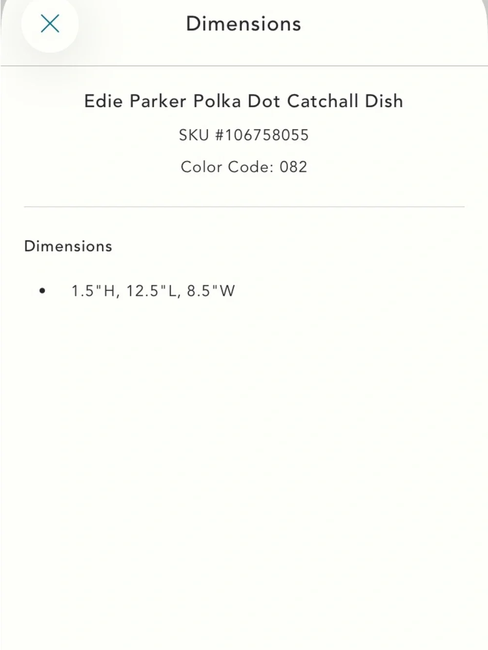 Anthropologie x Edie Parker polka dot catch-all dish